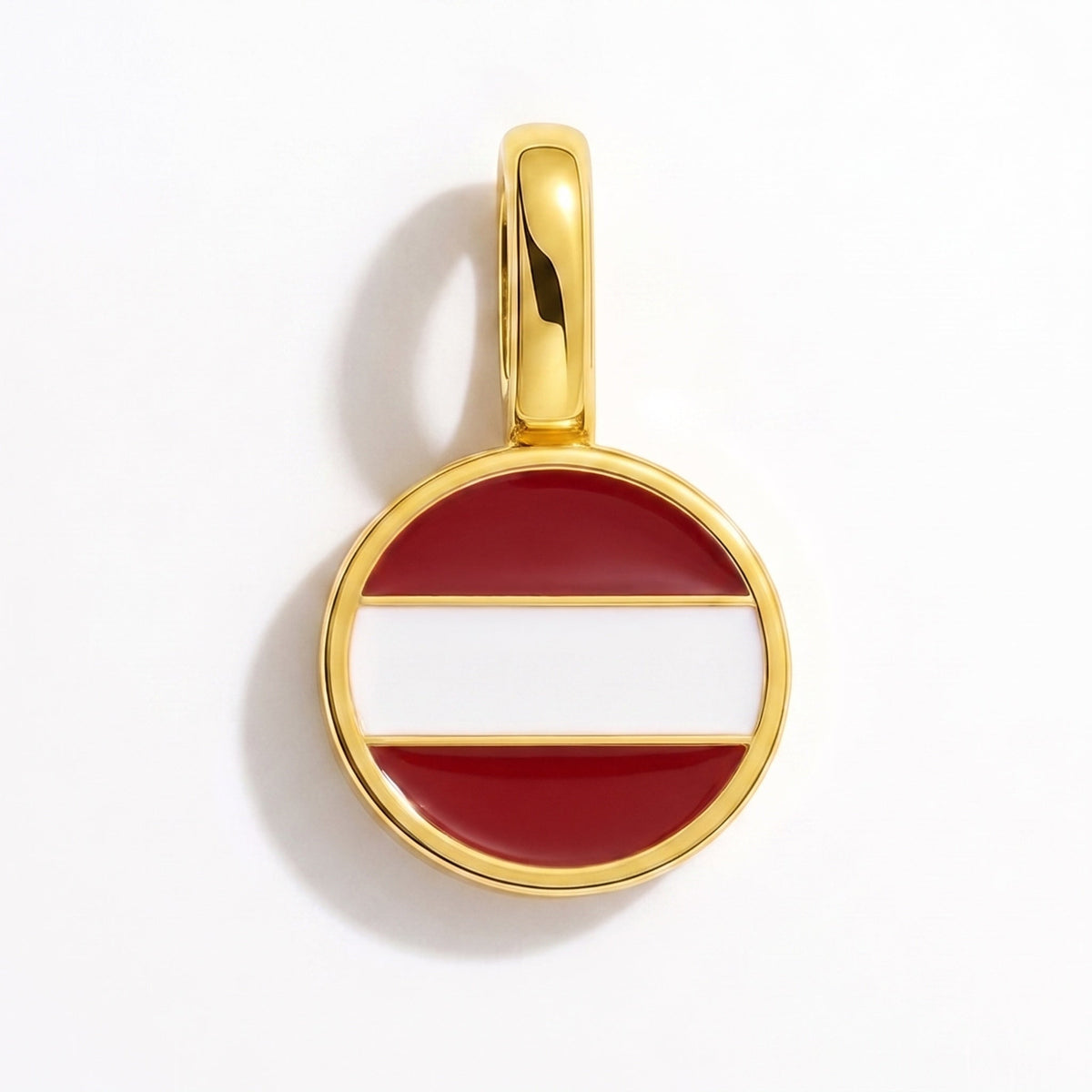Charm - Flag Round – Gold