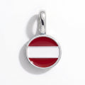Charm - Flag Round – Silver