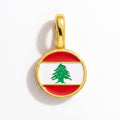 Charm - Flag Round – Gold