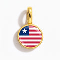 Charm - Flag Round – Gold