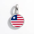 Charm - Flag Round – Silver