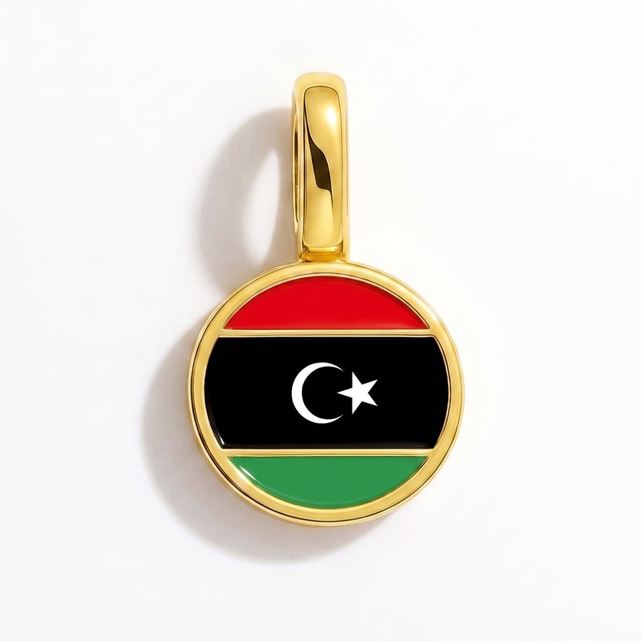 Charm - Flag Round – Gold