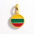 Charm - Flag Round – Gold
