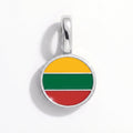 Charm - Flag Round – Silver