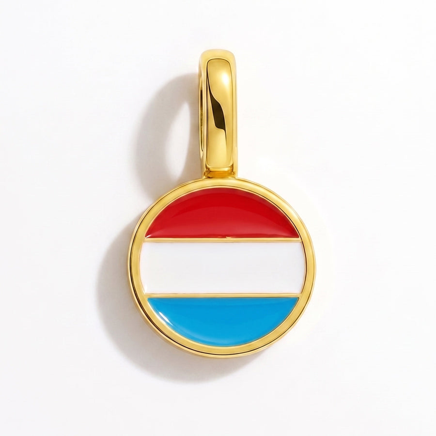 Charm - Flag Round – Gold
