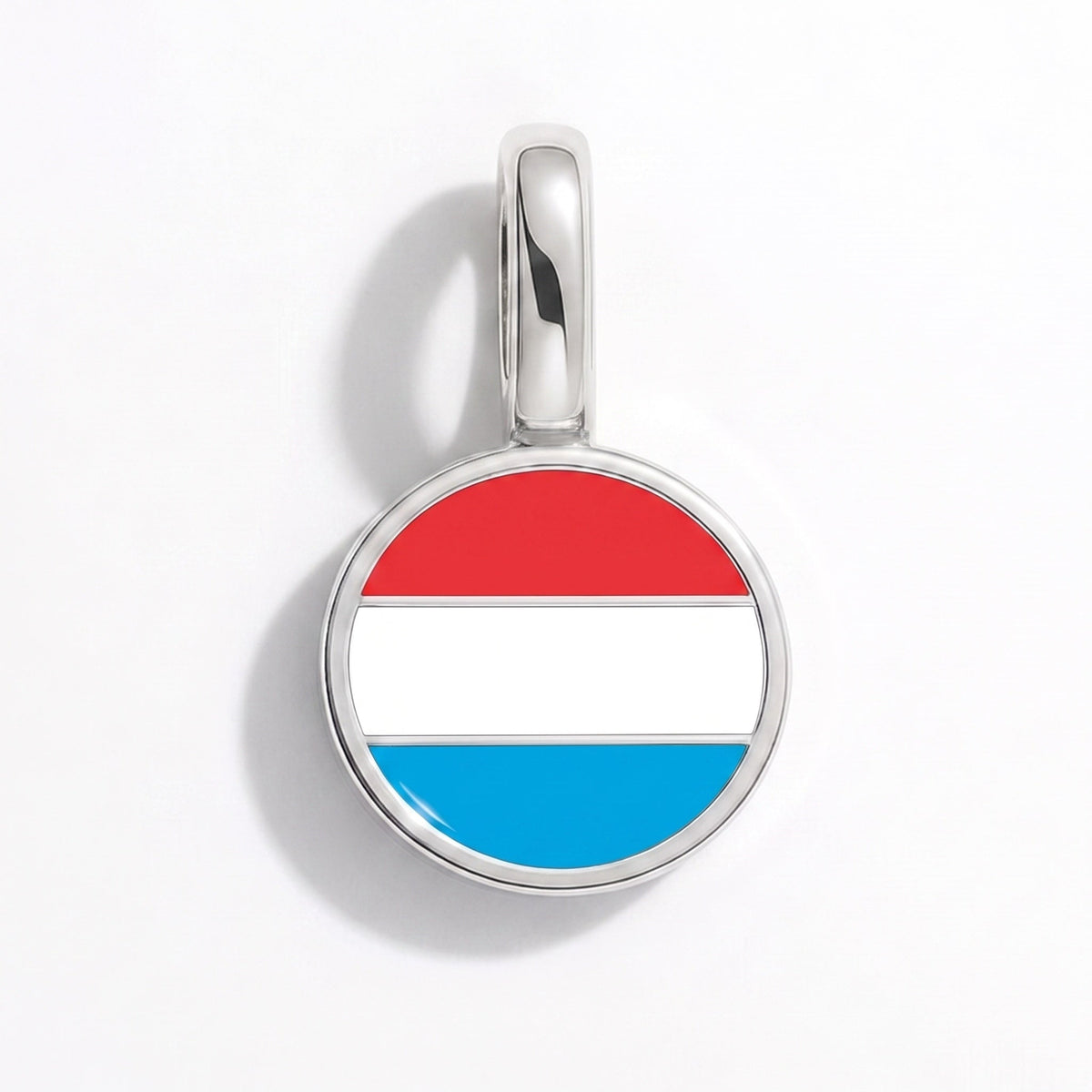 Charm - Flag Round – Silver