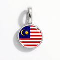 Charm - Flag Round – Silver