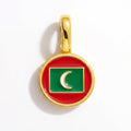 Charm - Flag Round – Gold