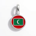 Charm - Flag Round – Silver