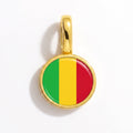 Charm - Flag Round – Gold