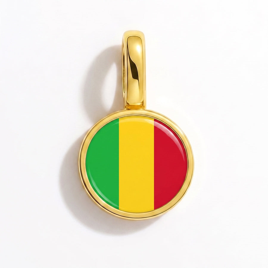 Charm - Flag Round – Gold