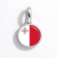 Charm - Flag Round – Silver