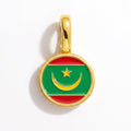 Charm - Flag Round – Gold