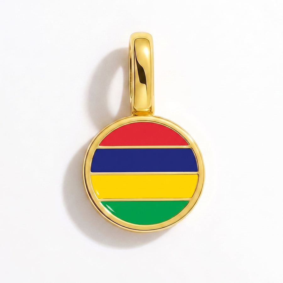 Charm - Flag Round – Gold