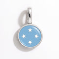 Charm - Flag Round – Silver
