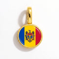 Charm - Flag Round – Gold
