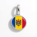 Charm - Flag Round – Silver