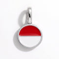 Charm - Flag Round – Silver