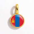 Charm - Flag Round – Gold