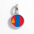 Charm - Flag Round – Silver