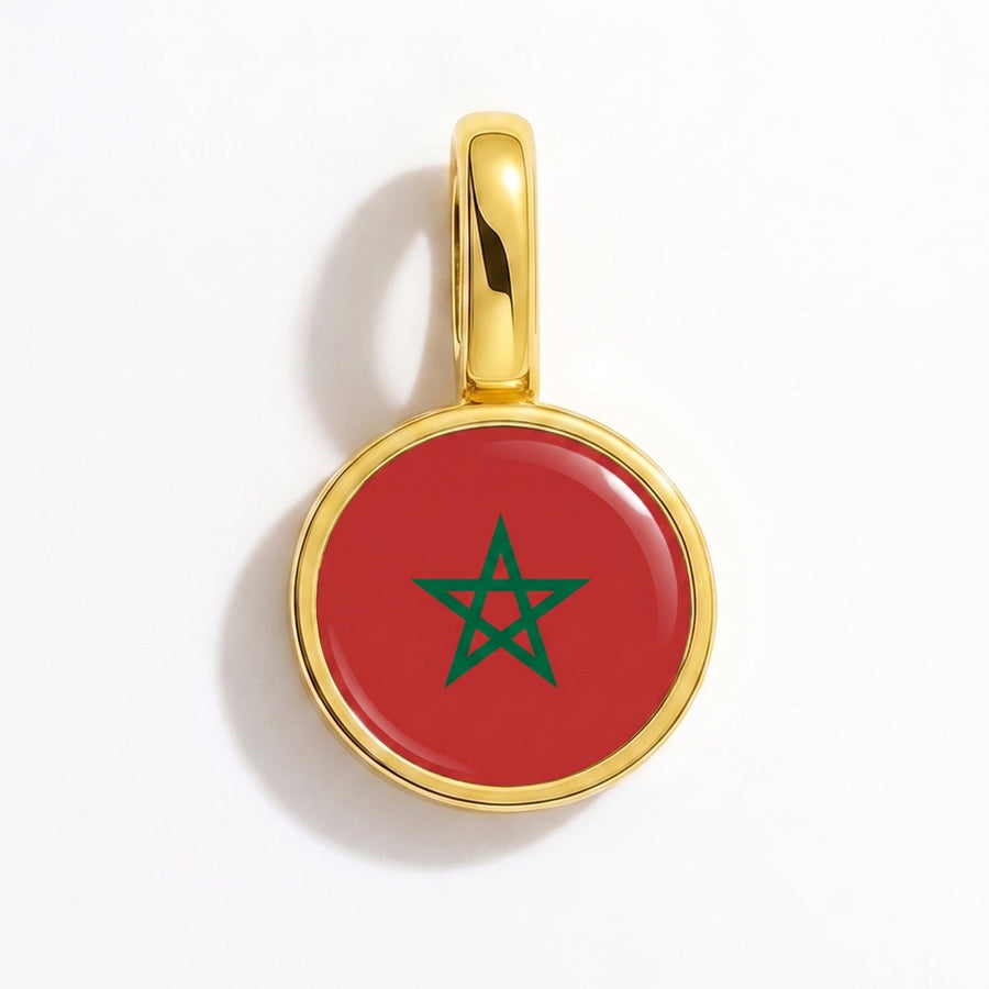 Charm - Flag Round – Gold