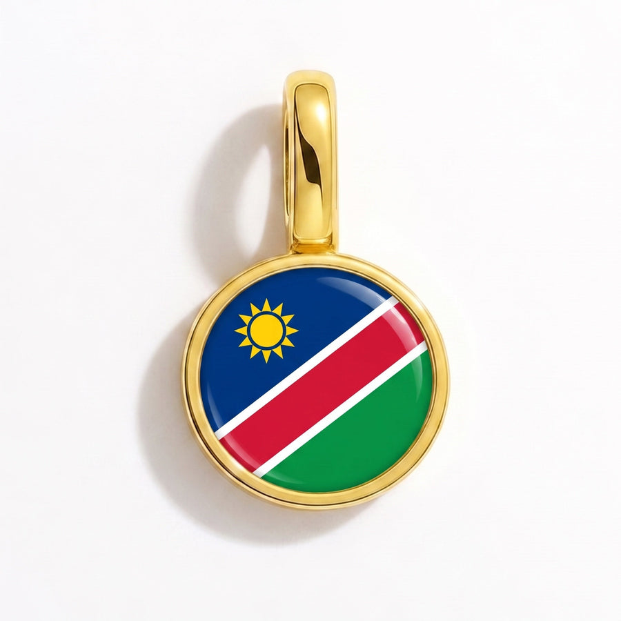Charm - Flag Round – Gold