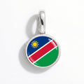 Charm - Flag Round – Silver