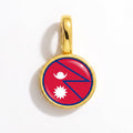 Charm - Flag Round – Gold