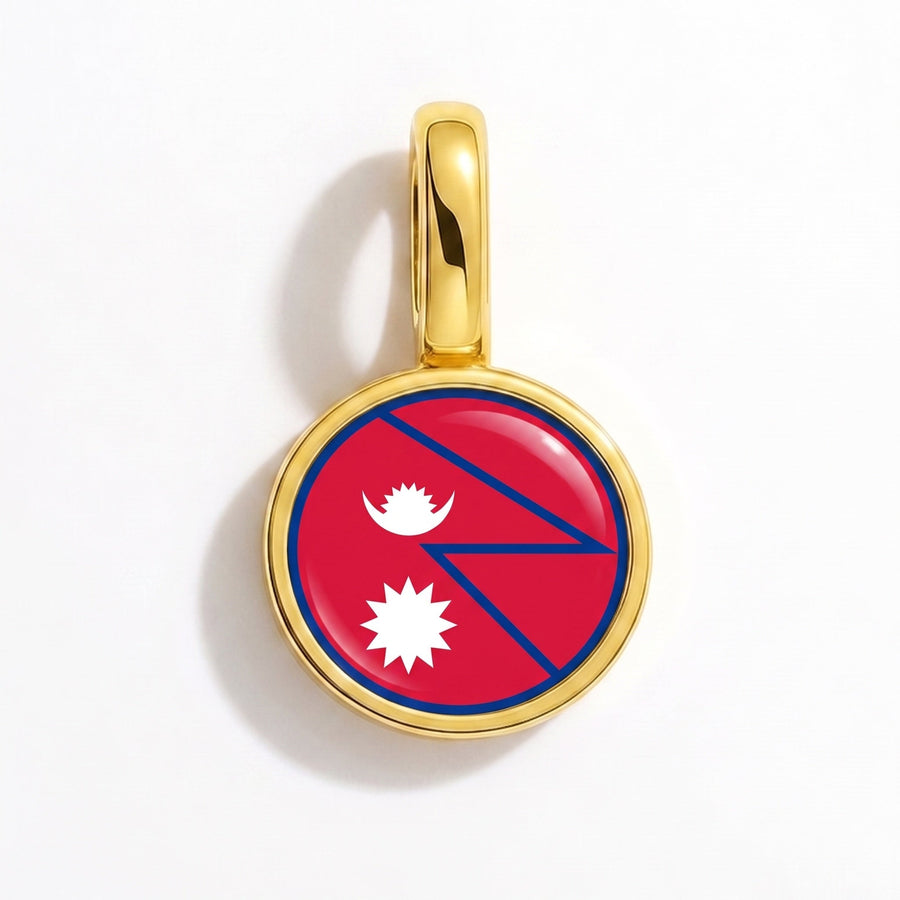 Charm - Flag Round – Gold