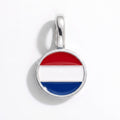 Charm - Flag Round – Silver