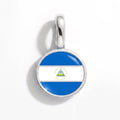 Charm - Flag Round – Silver
