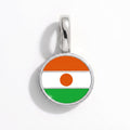 Charm - Flag Round – Silver