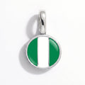 Charm - Flag Round – Silver