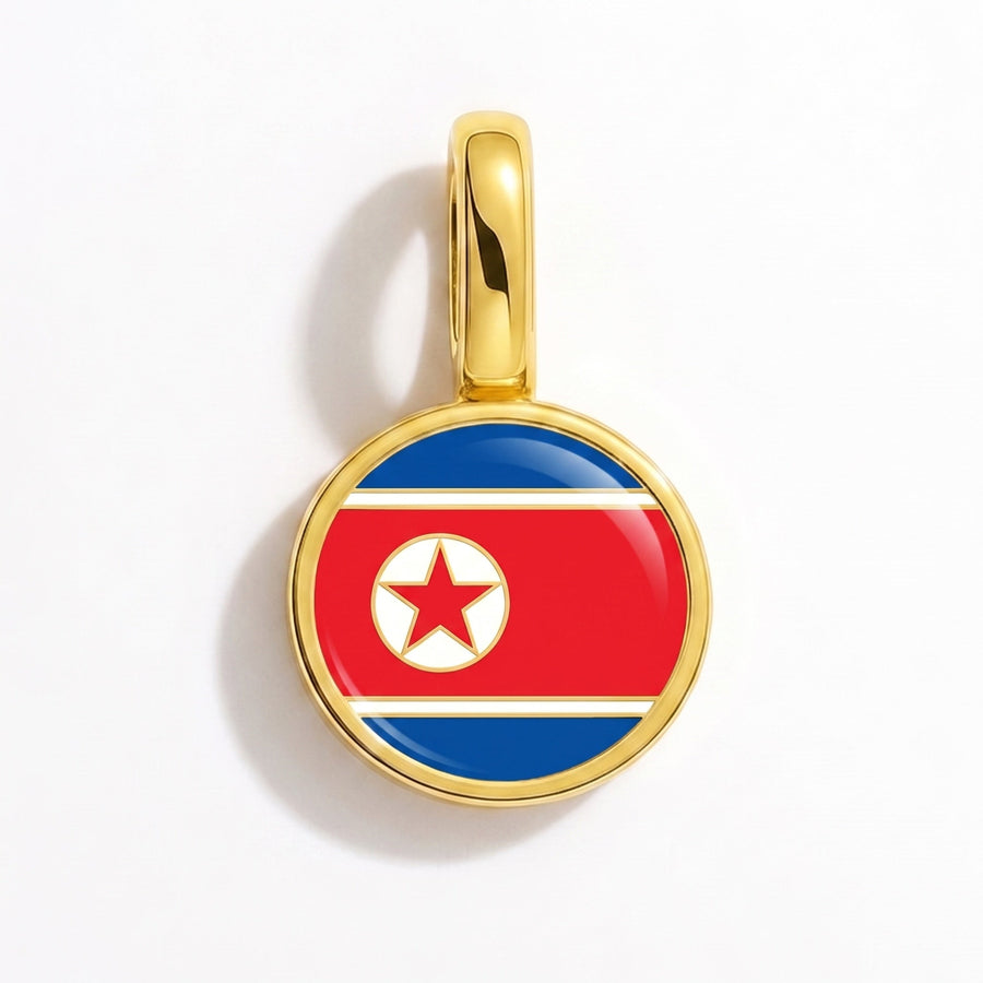 Charm - Flag Round – Gold