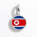 Charm - Flag Round – Silver