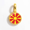 Charm - Flag Round – Gold