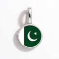 Charm - Flag Round – Silver