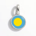 Charm - Flag Round – Silver
