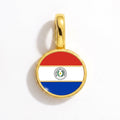 Charm - Flag Round – Gold