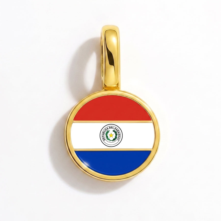 Charm - Flag Round – Gold