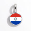 Charm - Flag Round – Silver