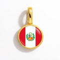 Charm - Flag Round – Gold