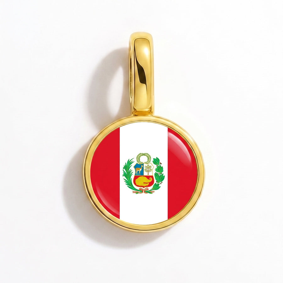 Charm - Flag Round – Gold