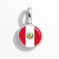 Charm - Flag Round – Silver