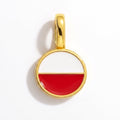 Charm - Flag Round – Gold