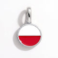 Charm - Flag Round – Silver