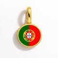 Charm - Flag Round – Gold