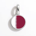 Charm - Flag Round – Silver