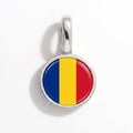 Charm - Flag Round – Silver