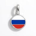 Charm - Flag Round – Silver